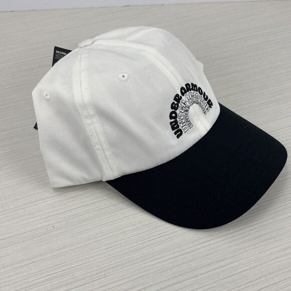 Under Armour Free Fit White Strapback Hat Cap Adjustable Womens One Size NWT - Picture 4 of 6